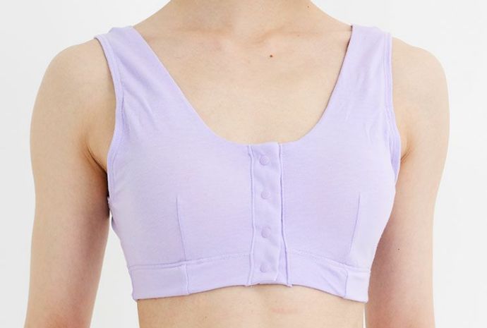 ソフトタッチ前開き乳がんブラ＜ラベンダー＞