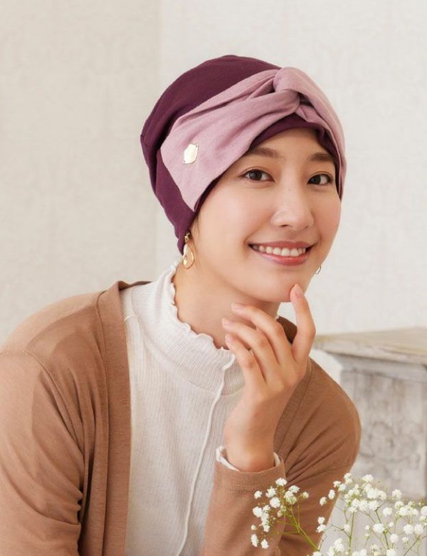 医療用帽子(ケア帽子) -Jean- ターバンタイプ/バイカラー