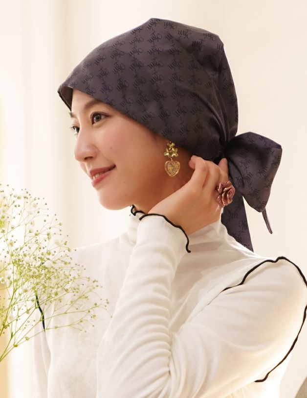 医療用帽子(ケア帽子) -Audrey- スカーフタイプ/ロゴモノグラム
