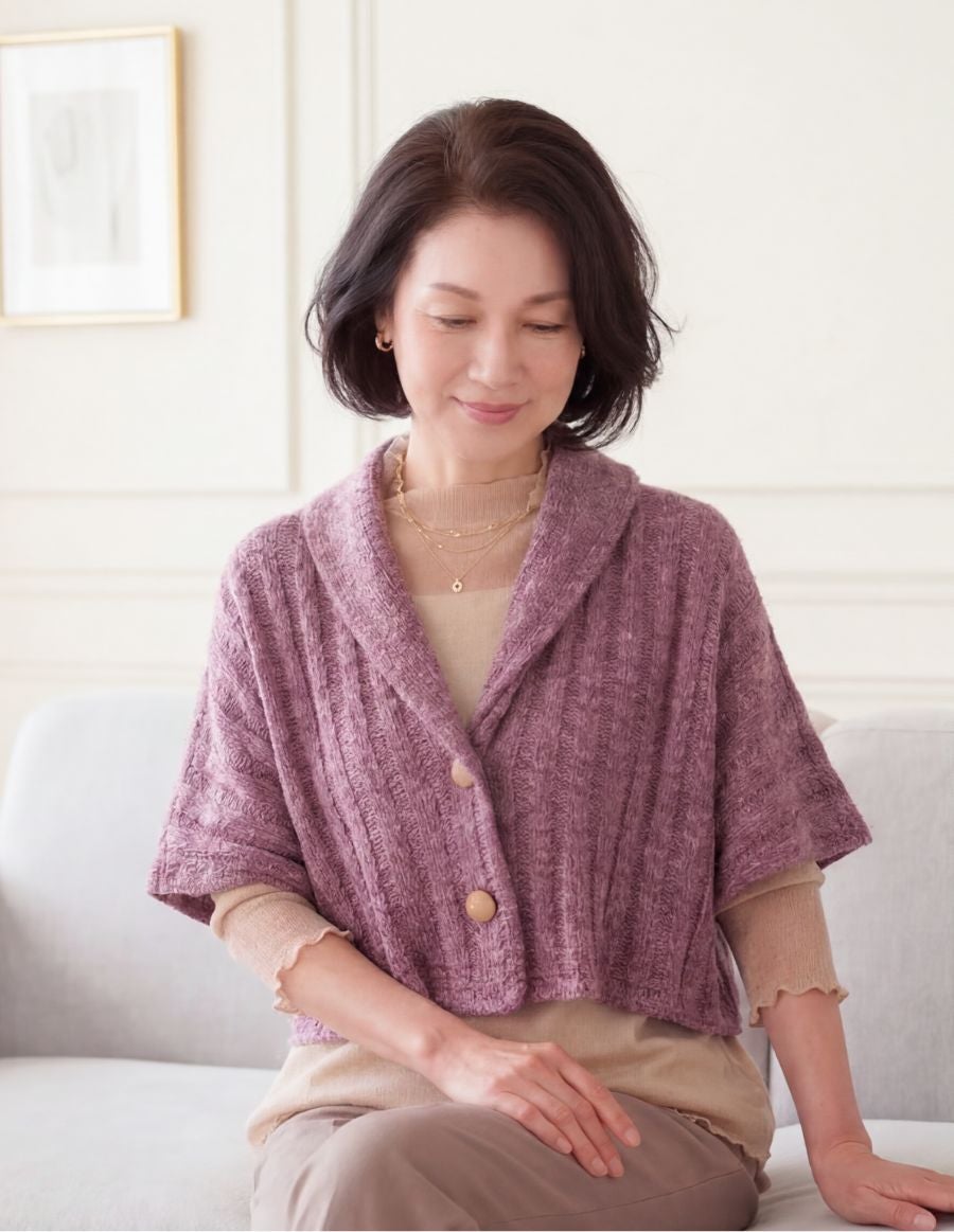 ニットケープ 肩掛け 6カラー