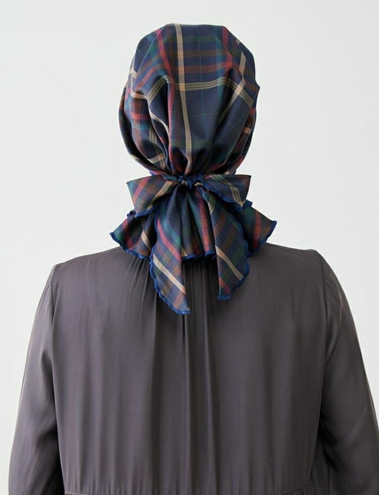 医療用帽子(ケア帽子) -Karina- バンダナタイプ/チェック柄