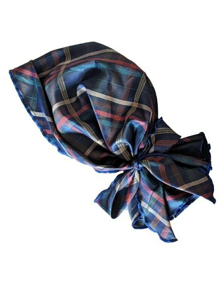 医療用帽子(ケア帽子) -Karina- バンダナタイプ/チェック柄