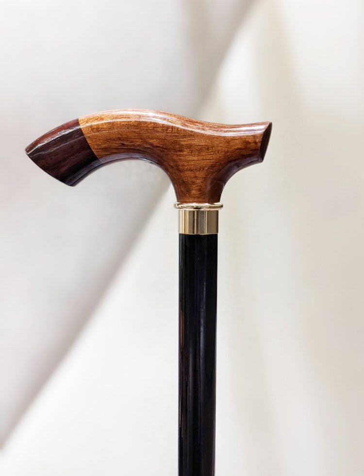 メンズ 木製杖 オーダーハンドメイド 黒檀×白樫 | KISS MY LIFE【公式