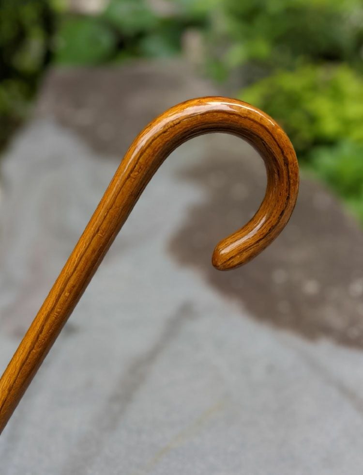 父の日10%OFF】メンズ 木製杖 オーダーハンドメイド 白樫 大曲り