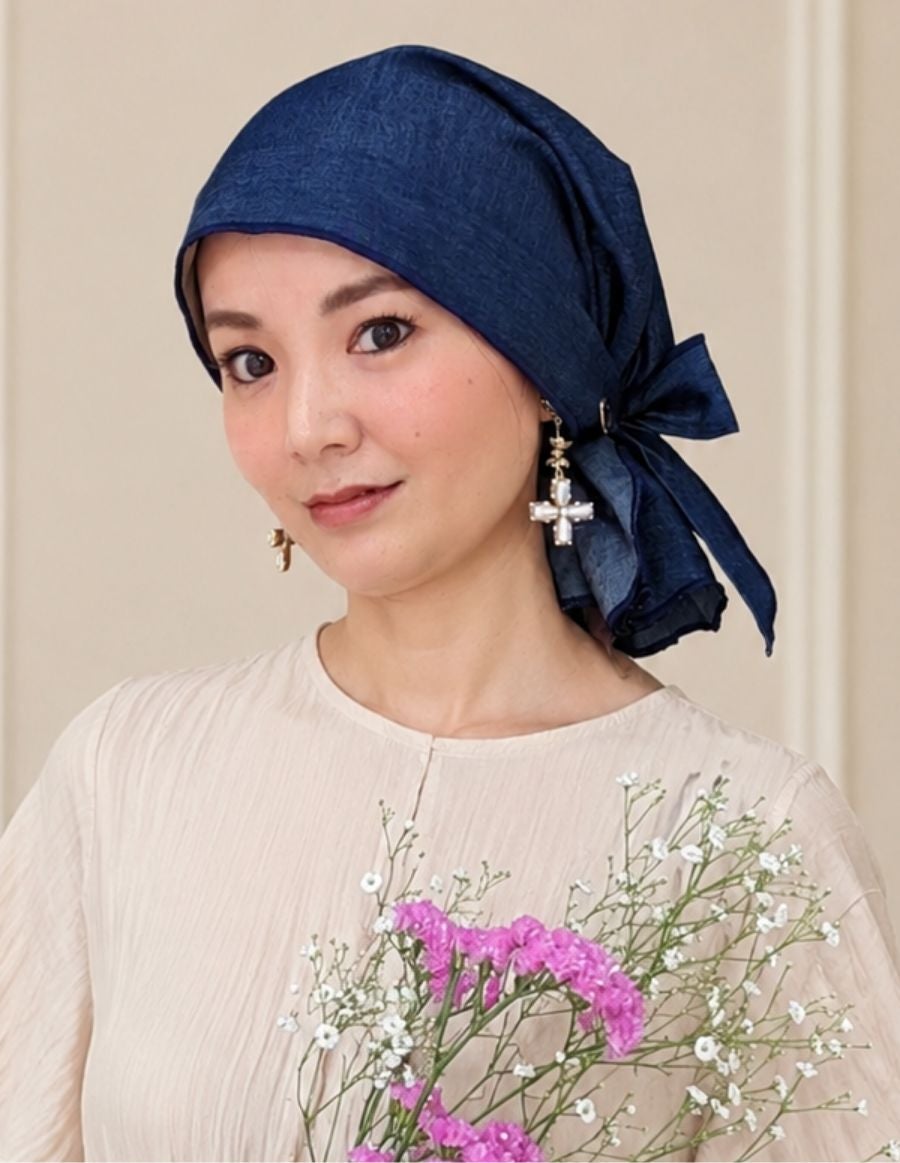 医療用帽子(ケア帽子) -Karina- バンダナタイプ/ サマーデニム