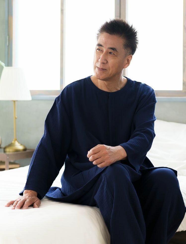 メンズ 伸びるWガーゼパジャマ　ルームウェア