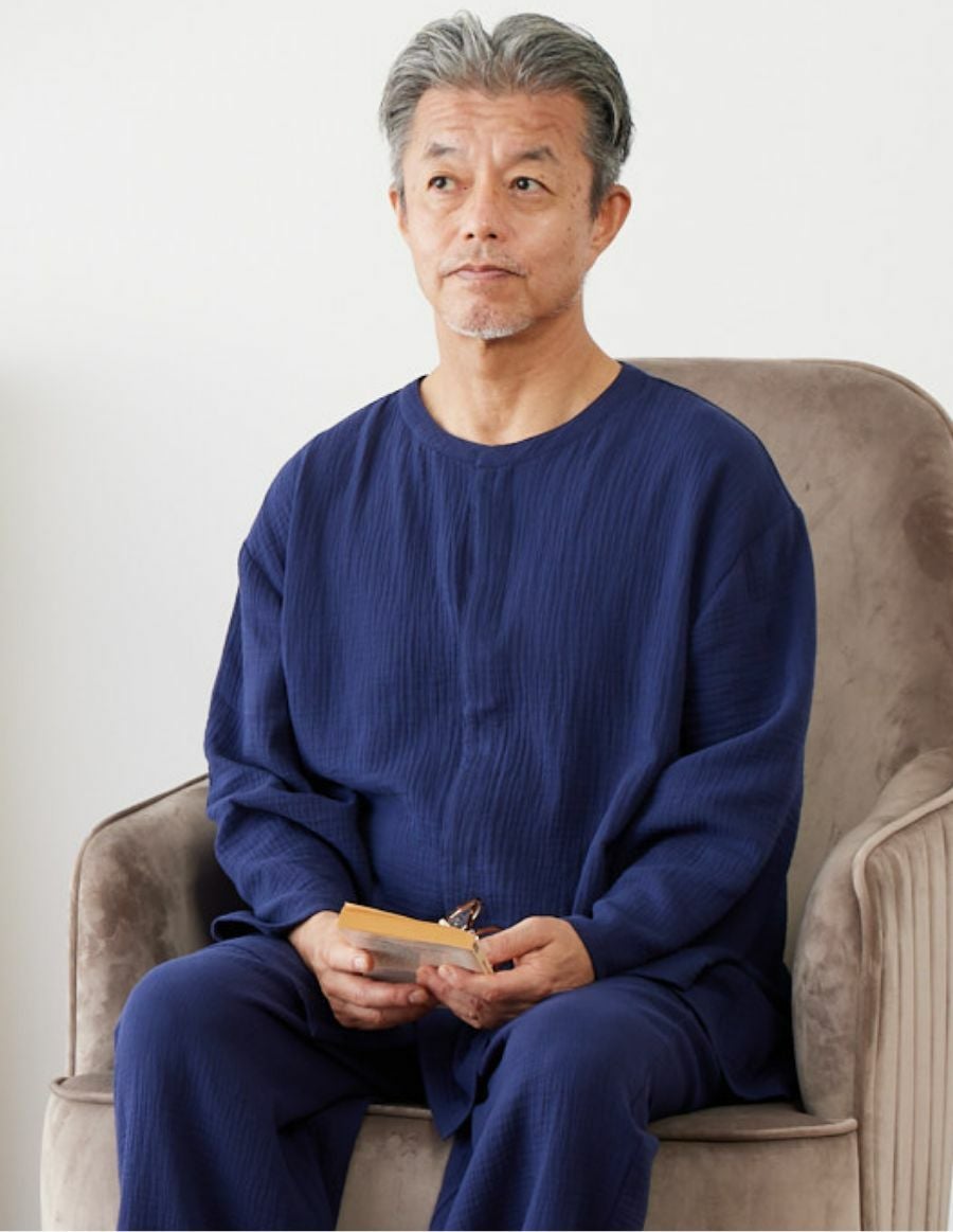 Wガーゼ 夫婦ペア 前開きパジャマ