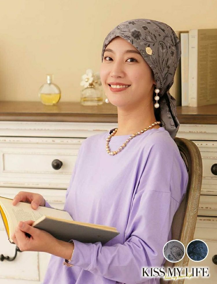 医療用帽子　オードリー　ペイズリー