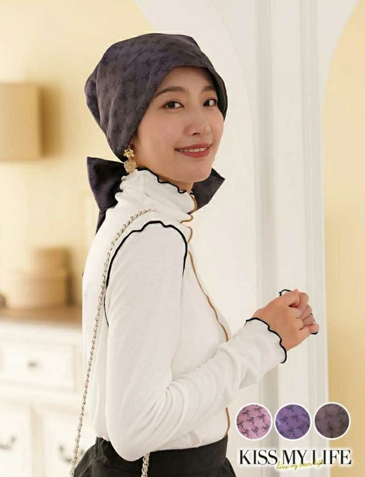 医療用帽子　オードリー　ロゴモノグラム