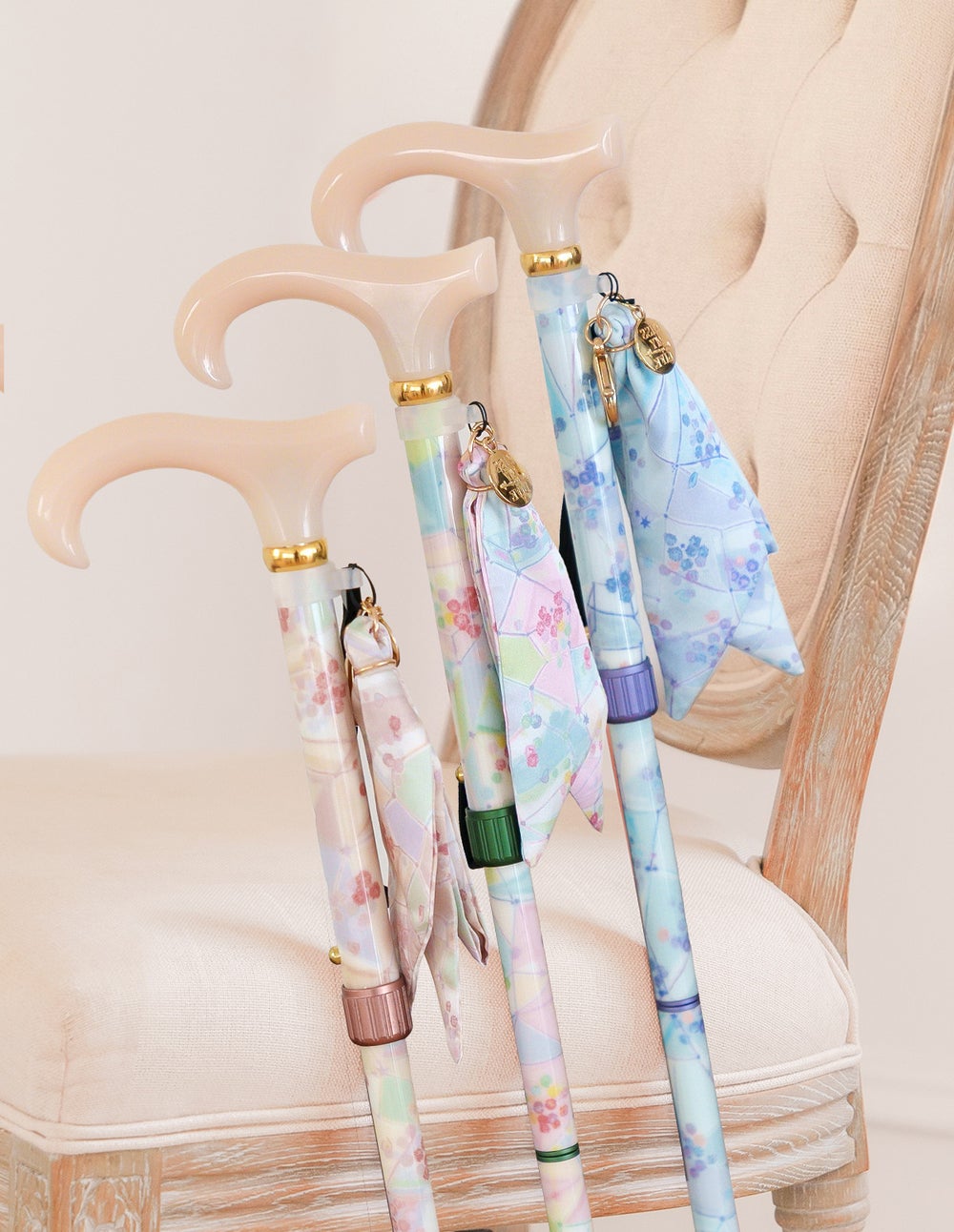 折りたたみ杖 　おしゃれ杖(金子みすゞコラボ杖） -BONBON STICK- 金子みすゞ 『金米糖の夢』