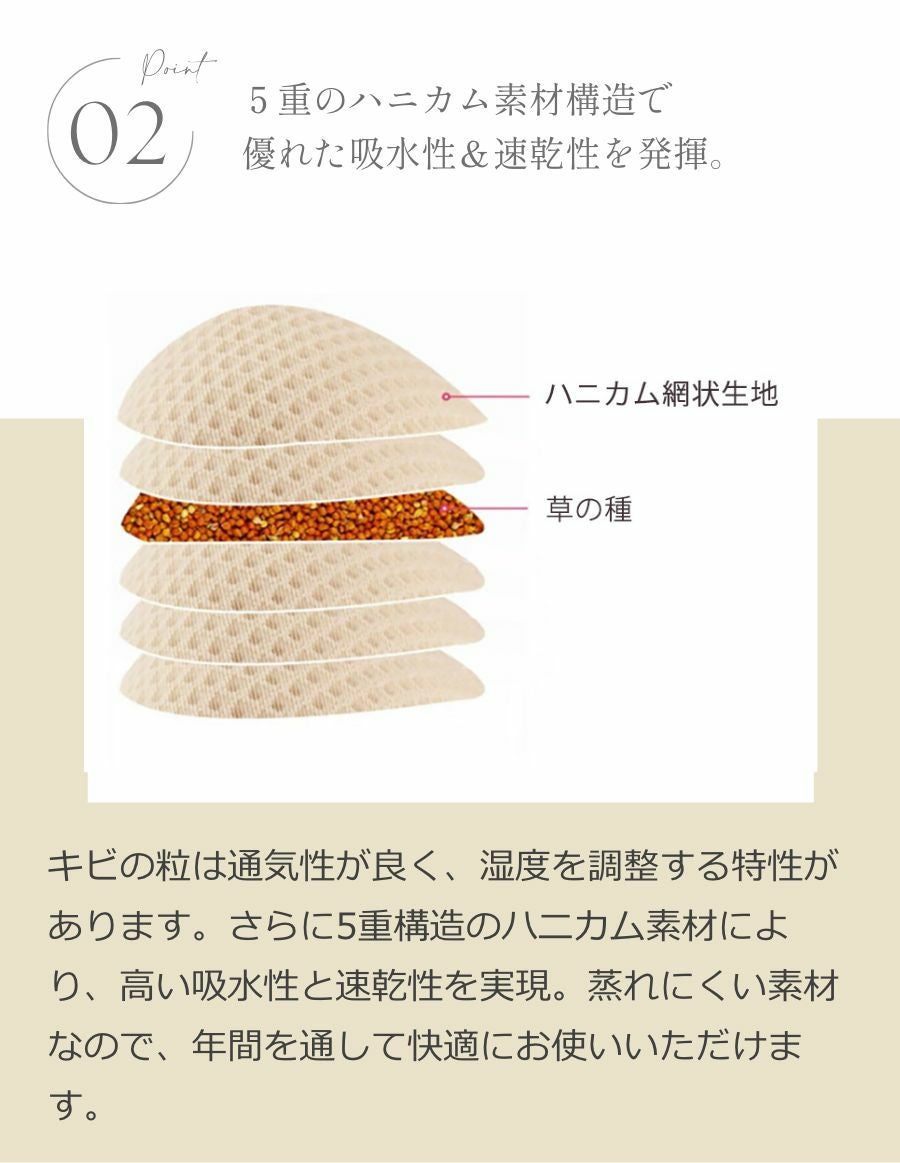 乳がんブラ　後ろホック調整 アンティークレース＆草の種パッドセット