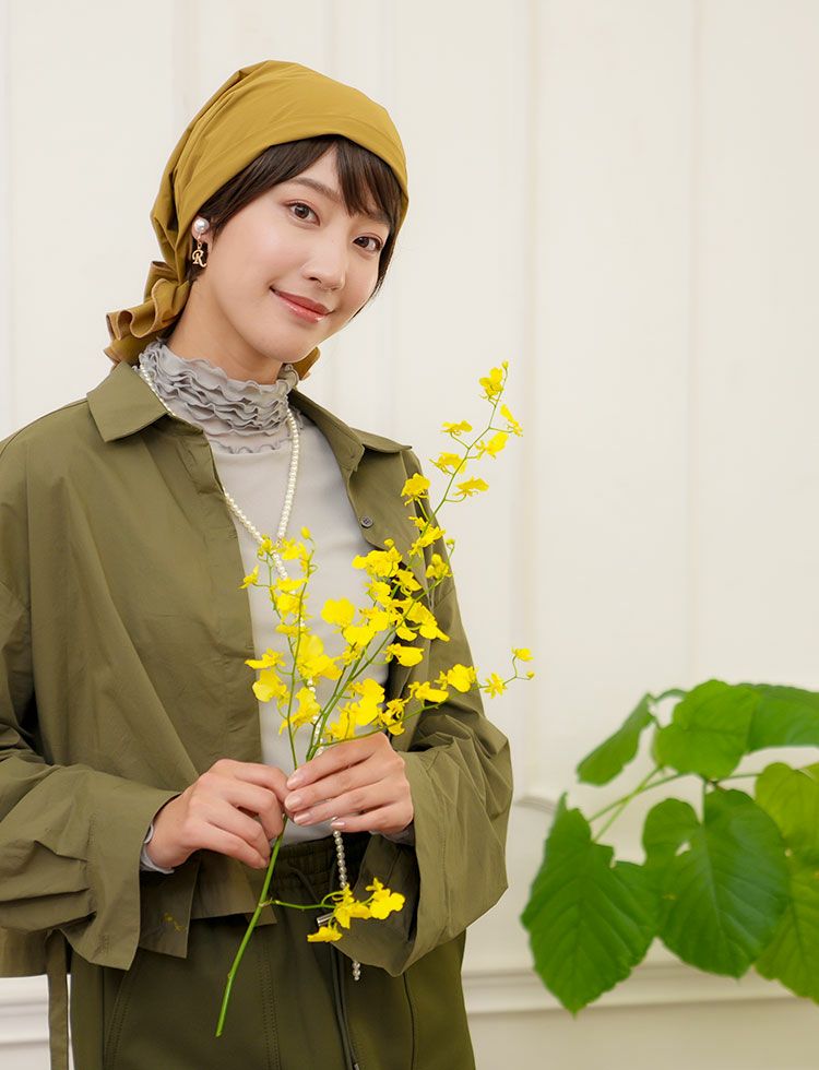 治療乗り切りBOX（Karina）【選べる！毛付き医療用帽子３点セット／アンダーヘアウィッグ&医療用帽子&インナーキャップ】