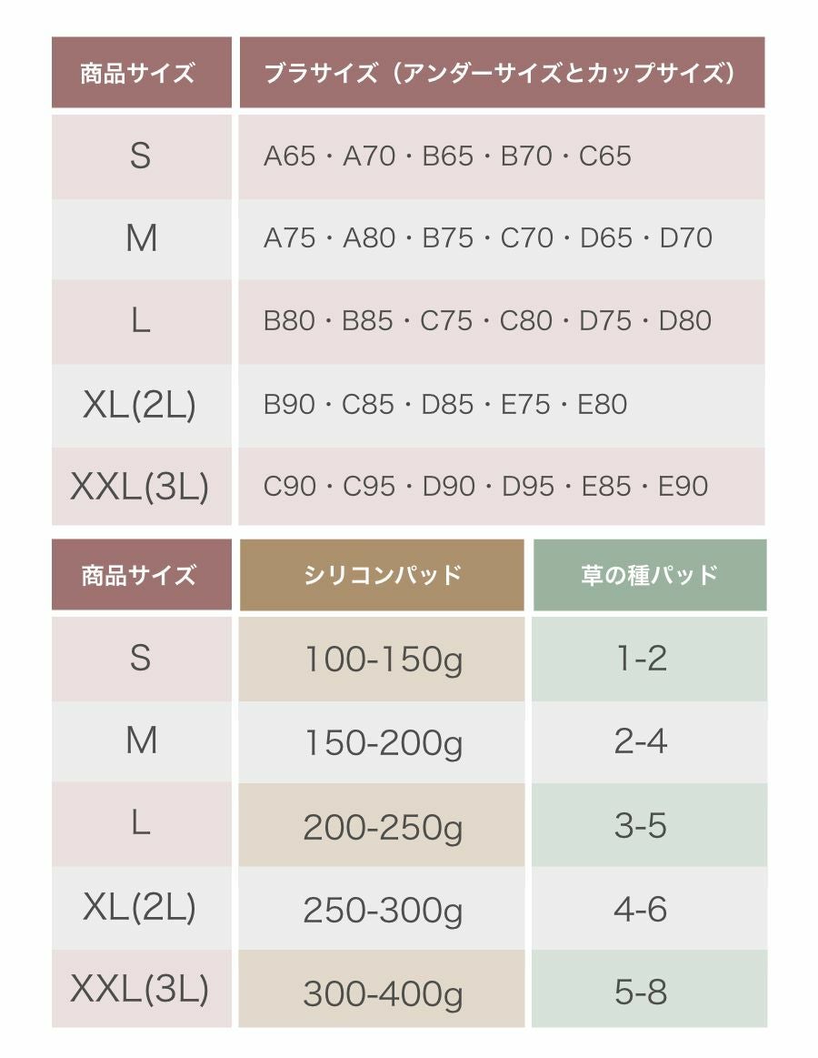 乳がんブラ　後ろホック調整 メッシュレース （パッド対応）　サイズ