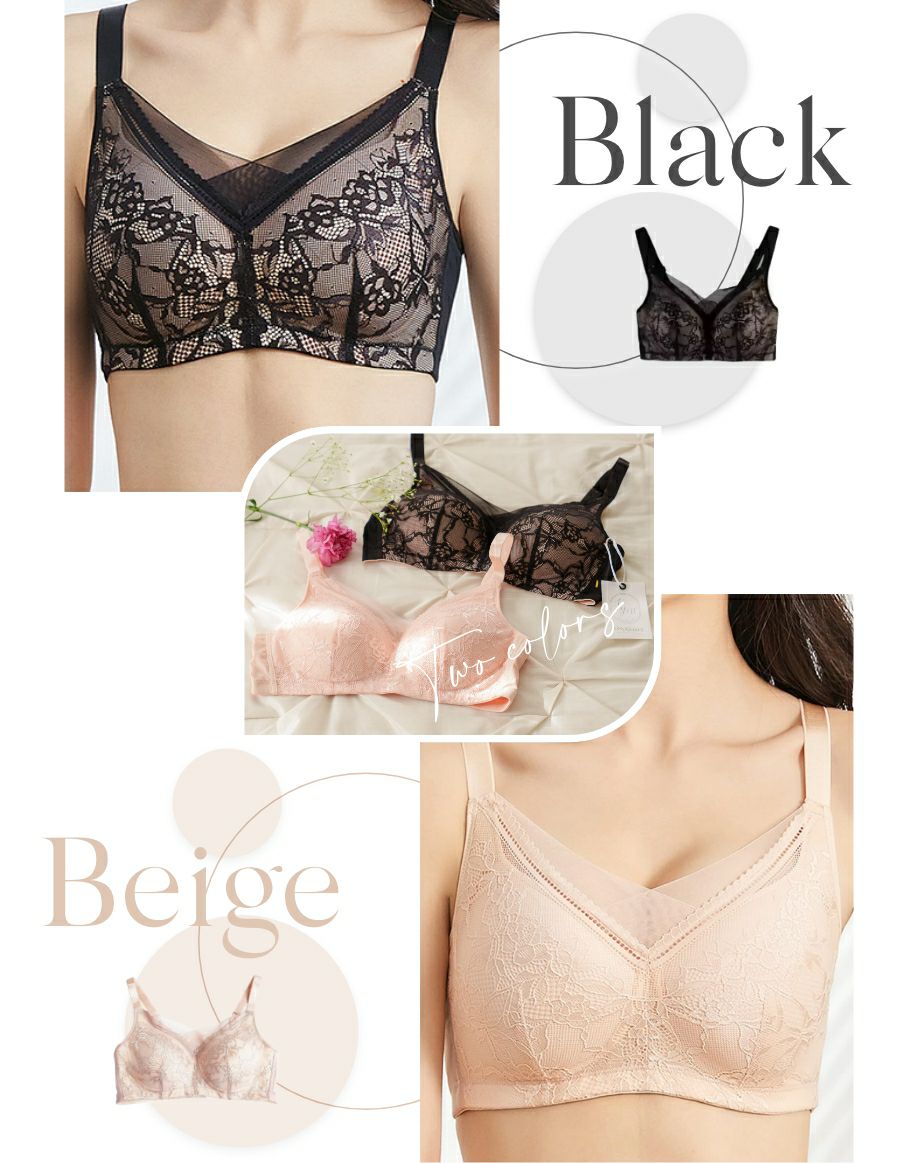 乳がんブラ　後ろホック調整 ラグジュアリーレース（パッド対応）