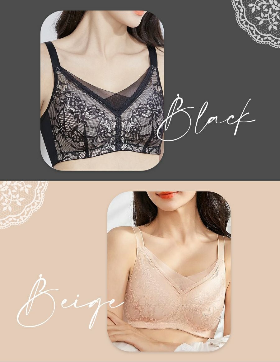 乳がんブラ　後ろホック調整 ラグジュアリーレース（パッド対応）　カラー