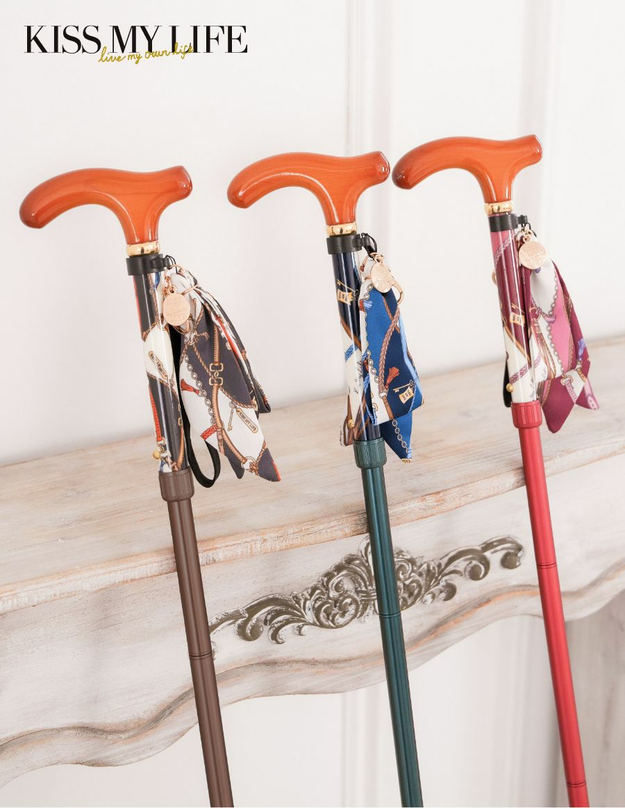 折りたたみ杖 -BONBON STICK- /ビンテージチェーン柄