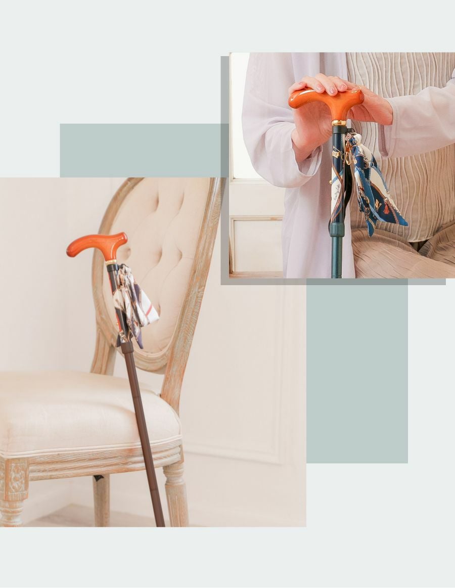 折りたたみ杖 -BONBON STICK- /ビンテージチェーン柄