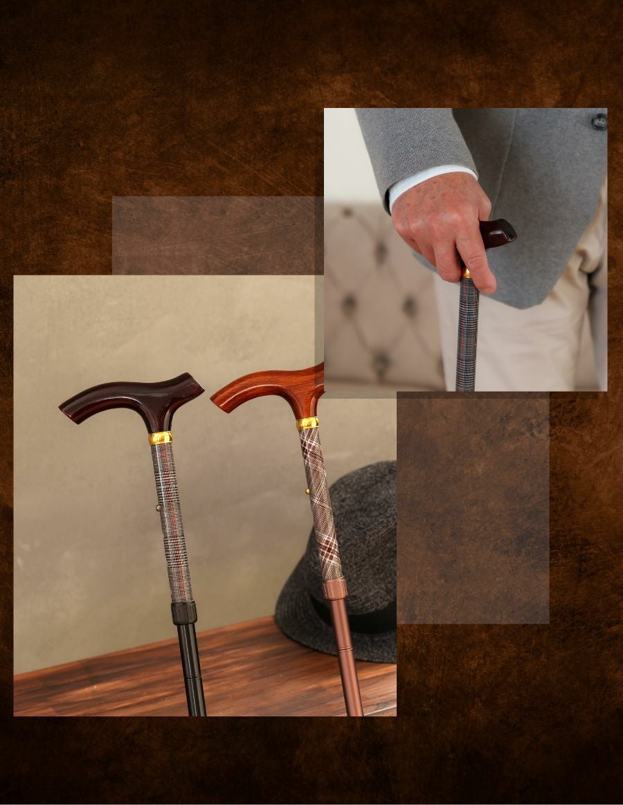 メンズ 伸縮杖 -B.B. STICK- グレンチェック