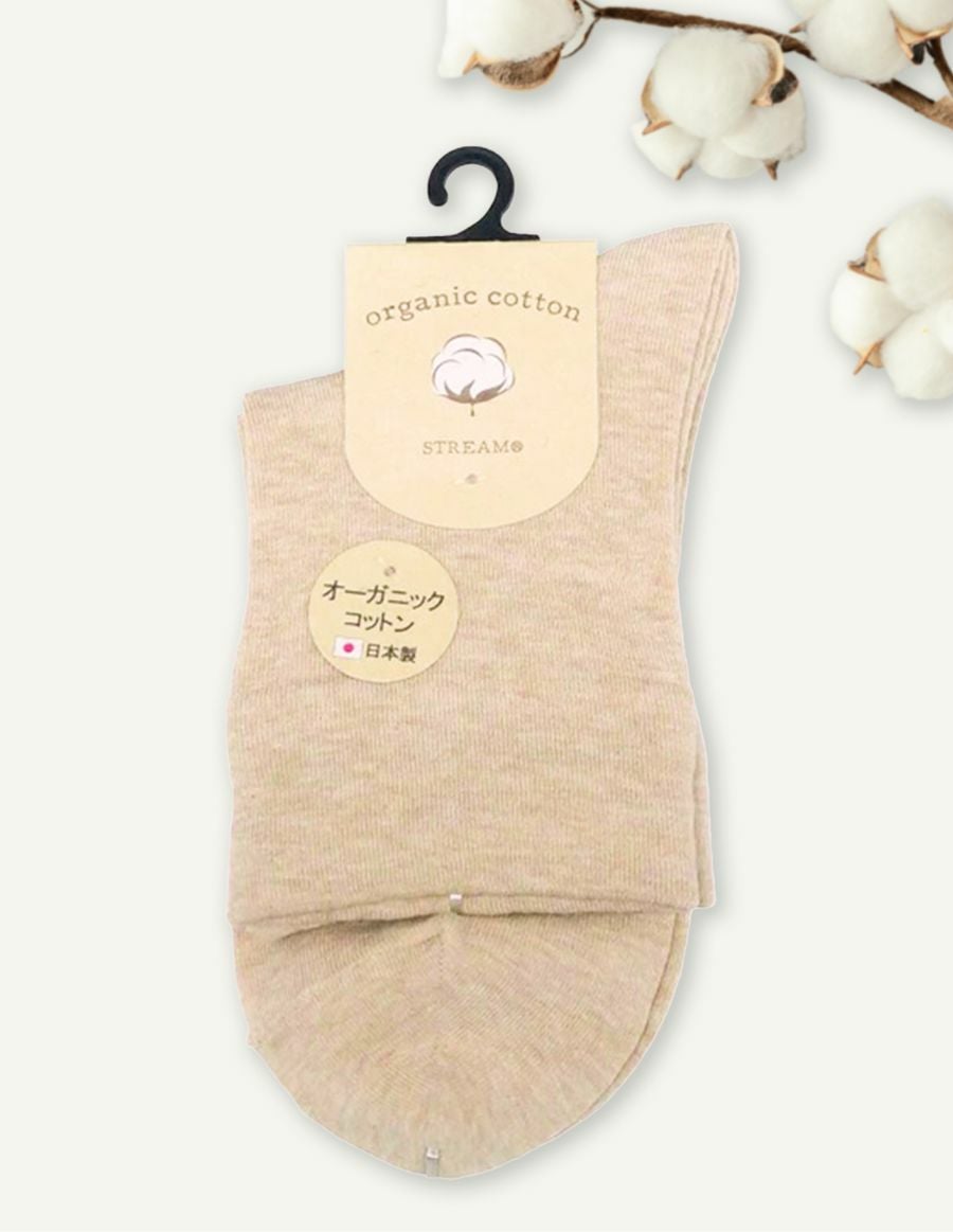 オーガニックコットン 靴下（ゴムなし・日本製・3足セット）