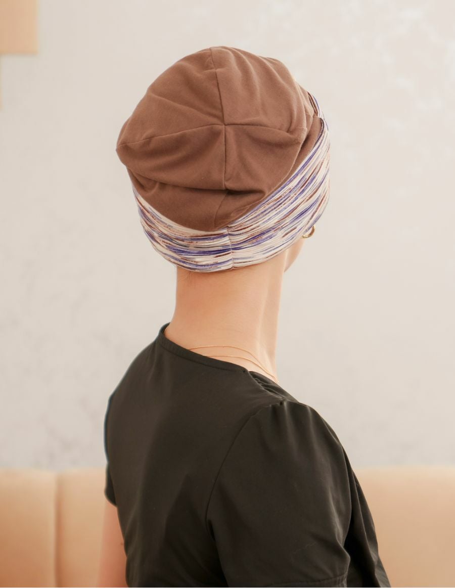 医療用帽子(ケア帽子) -Jean- ニットタイプ /バックル水彩