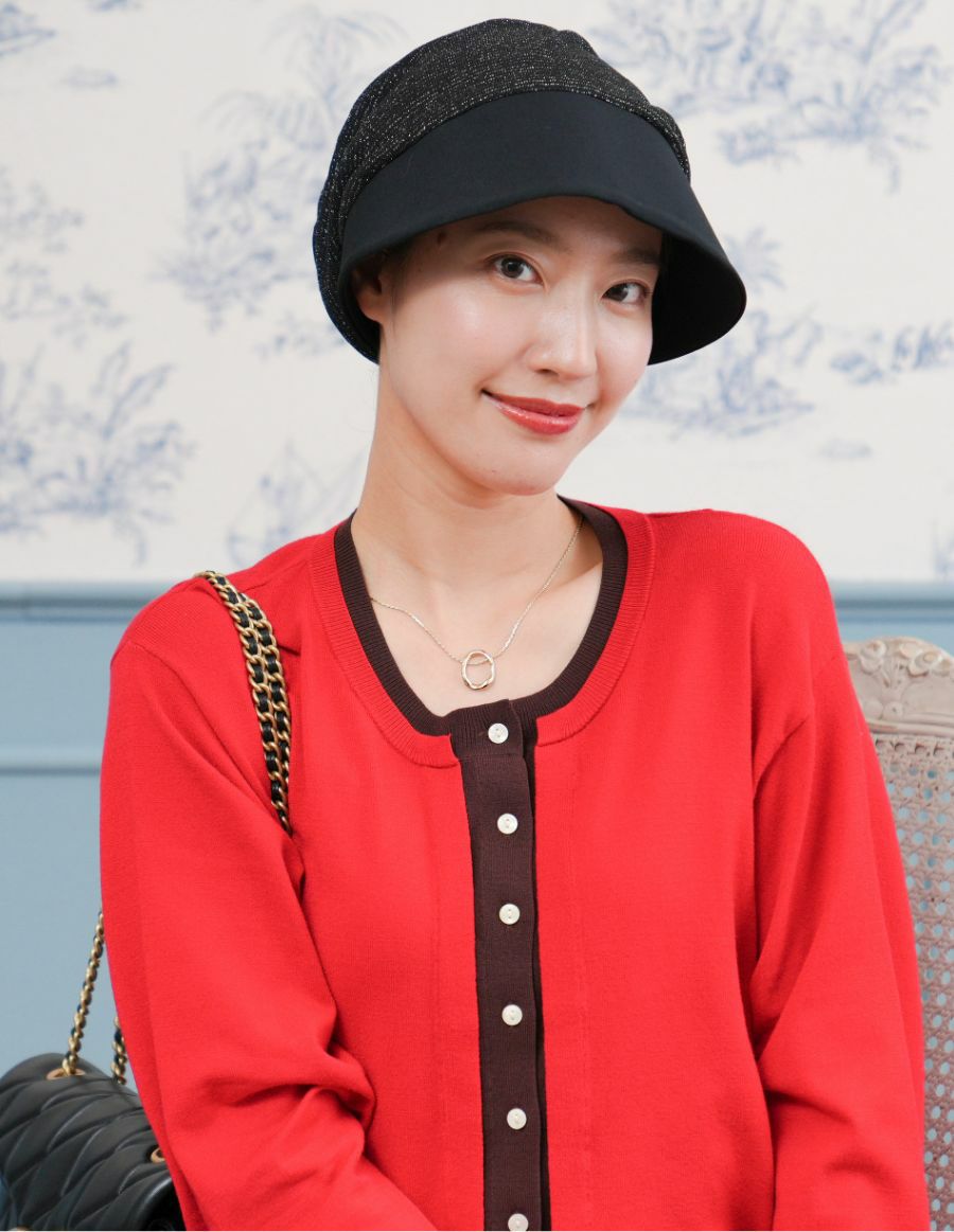 医療用帽子(ケア帽子) -Jean- つば付きタイプ/Luxe lame