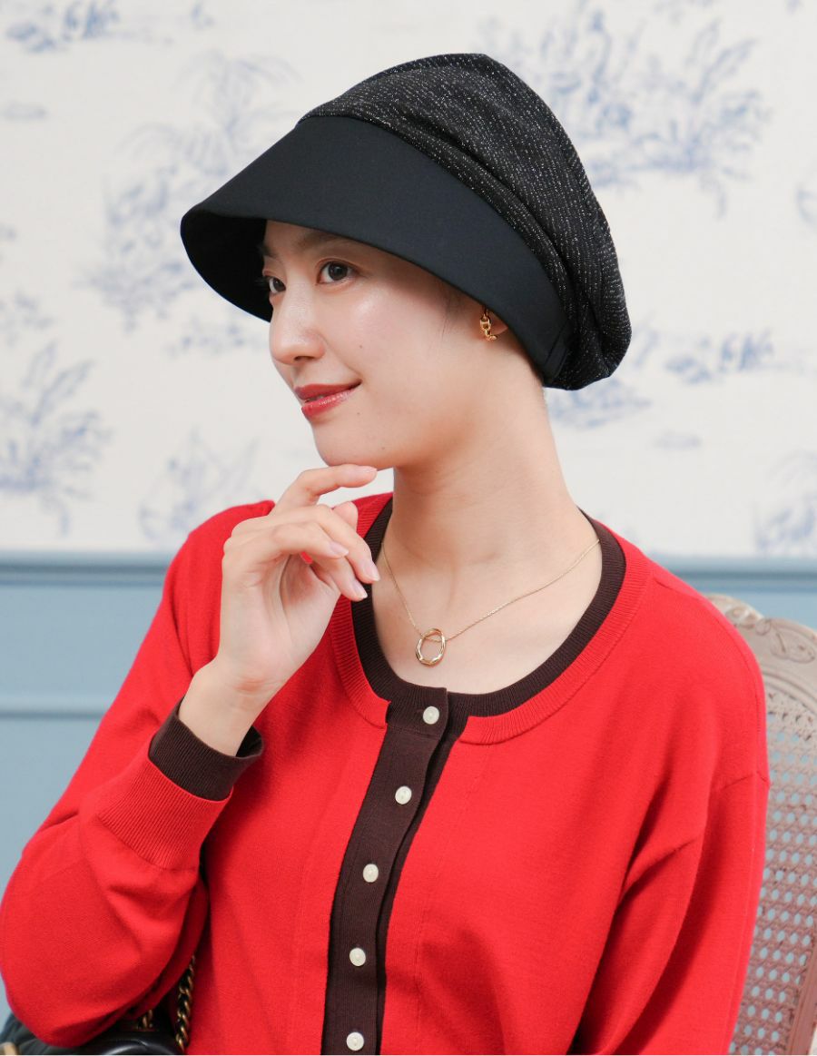 医療用帽子(ケア帽子) -Jean- つば付きタイプ/Luxe lame