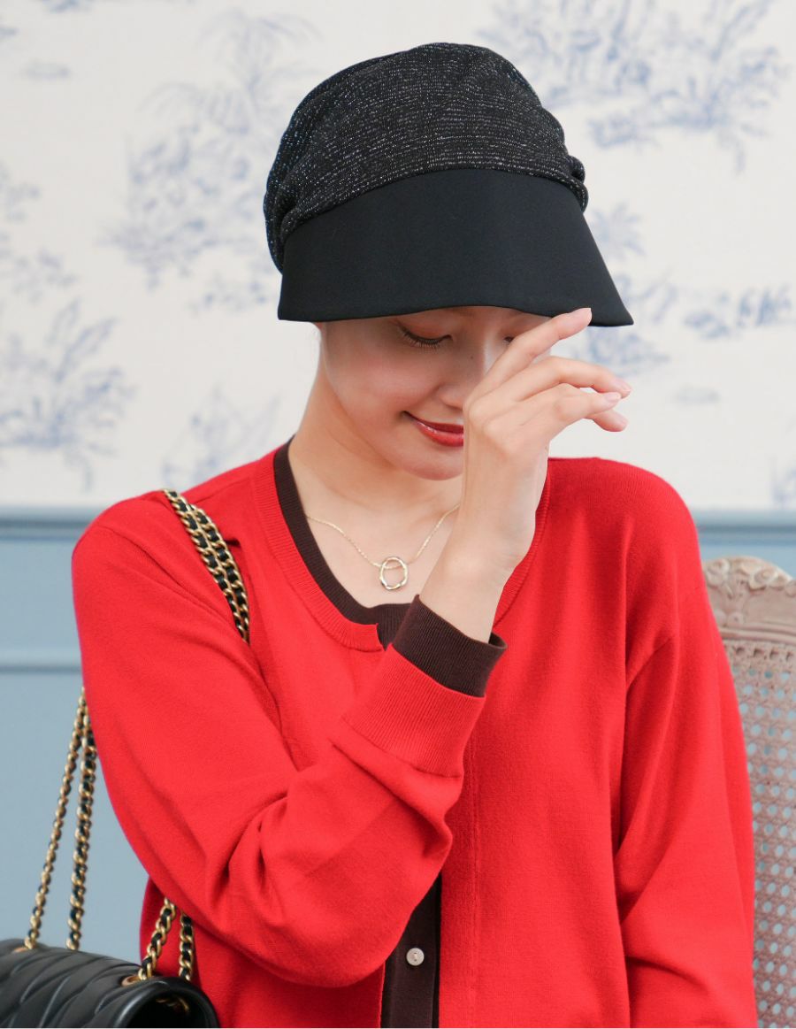 医療用帽子(ケア帽子) -Jean- つば付きタイプ/Luxe lame