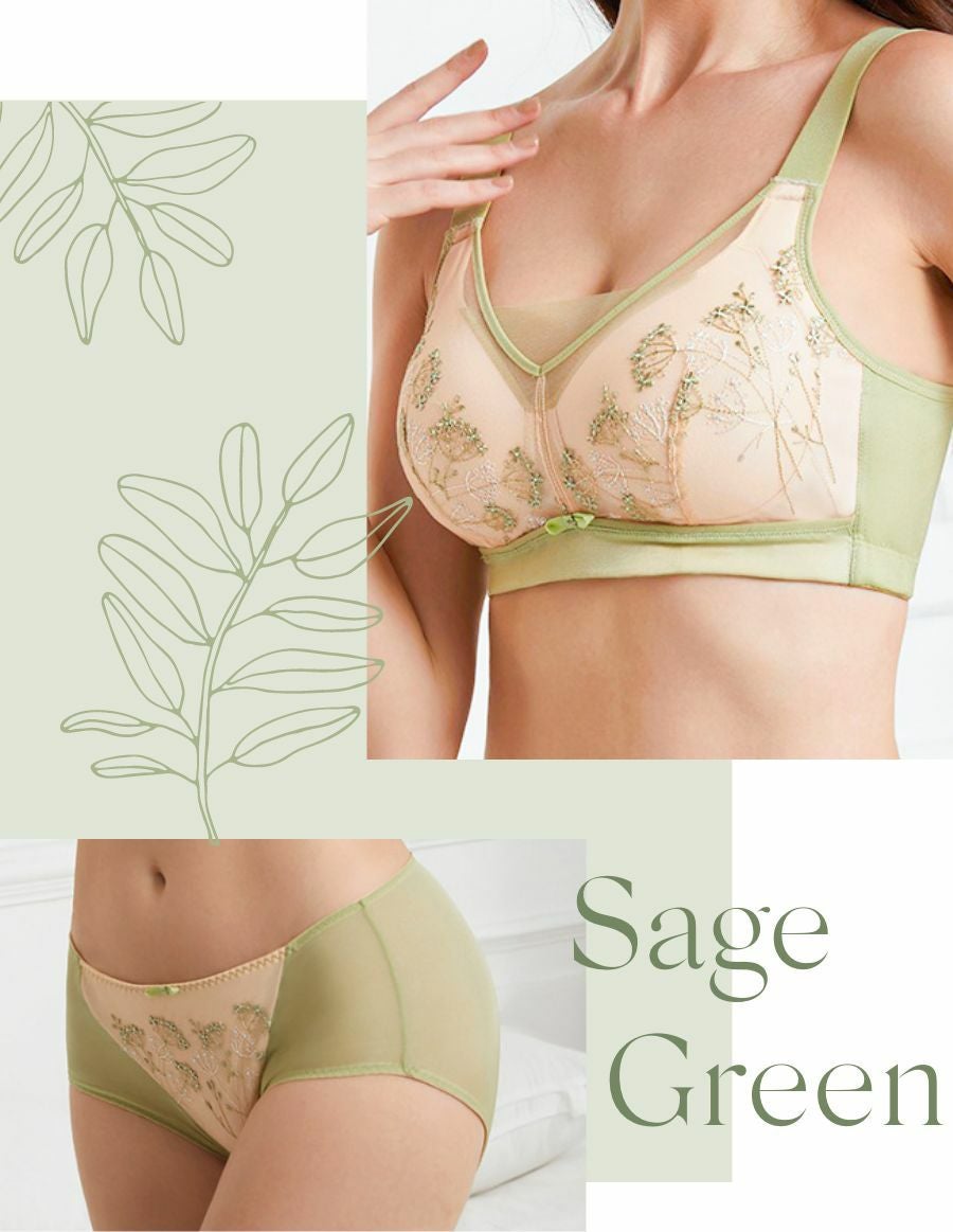 Flora Bloom 乳がんブラ 上下セット（パッド対応）