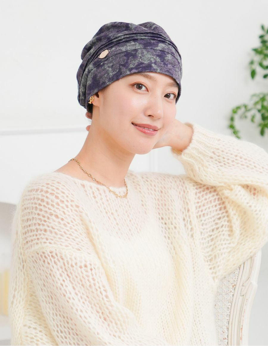 医療用帽子(ケア帽子) -Jean- 水彩柄