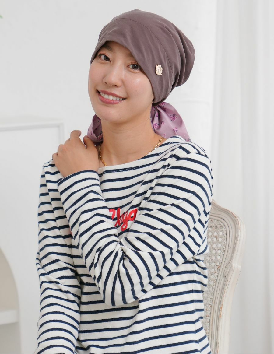 医療用帽子(ケア帽子) -Audrey LUXE- スカーフタイプ/Petite Bloom 小花柄