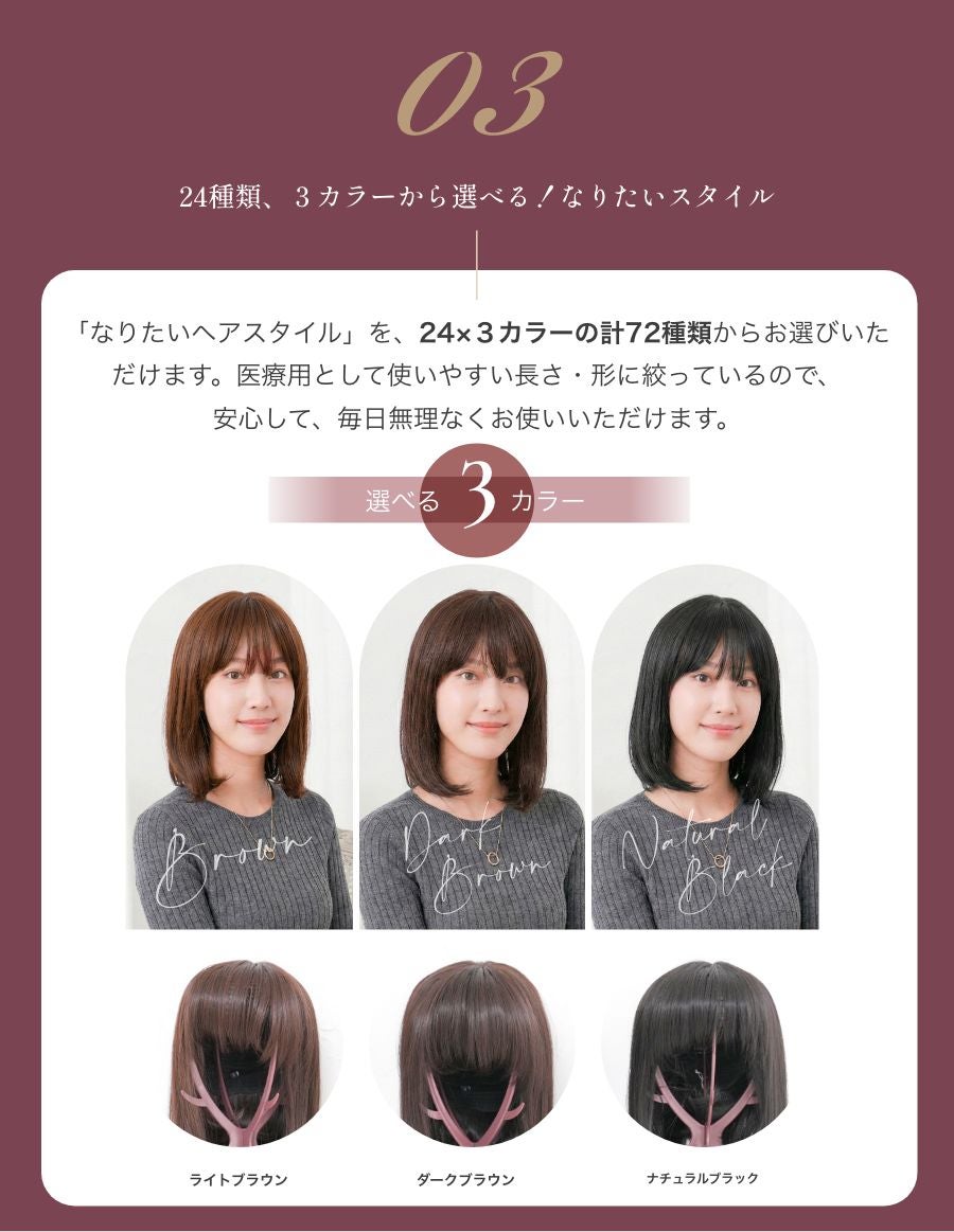 パーソナルフィットウィッグ　 似合わせウイッグ セット