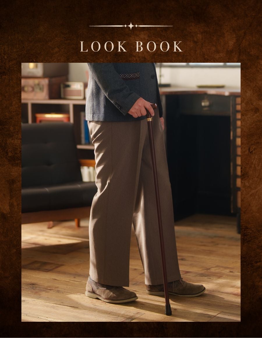 メンズ 木製杖 ハンドメイド レジン唐草模様彫り