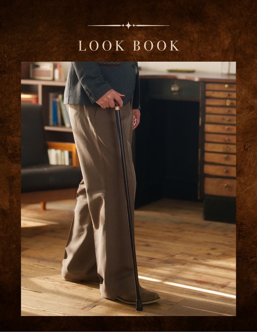 メンズ 木製杖 ハンドメイド オーク黒柿チップハンドル