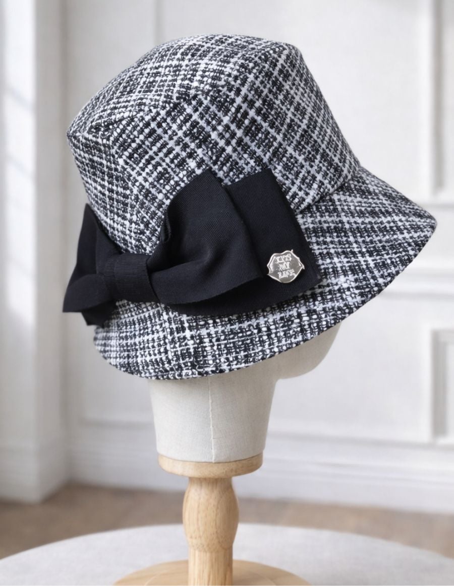 医療用帽子(ケア帽子) -Brigitte-つば付きタイプ/ソフトツイードリボン/クールマックス仕様